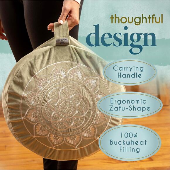 Florensi Meditation Cushion floor Pillow Yoga - Picture 5 of 7